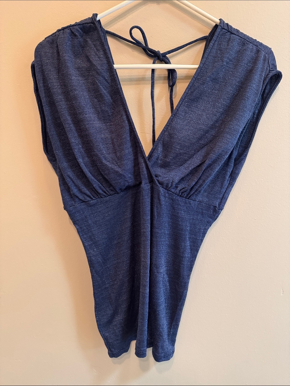 Michael Stars Strappy Navy Blue Knit Tank